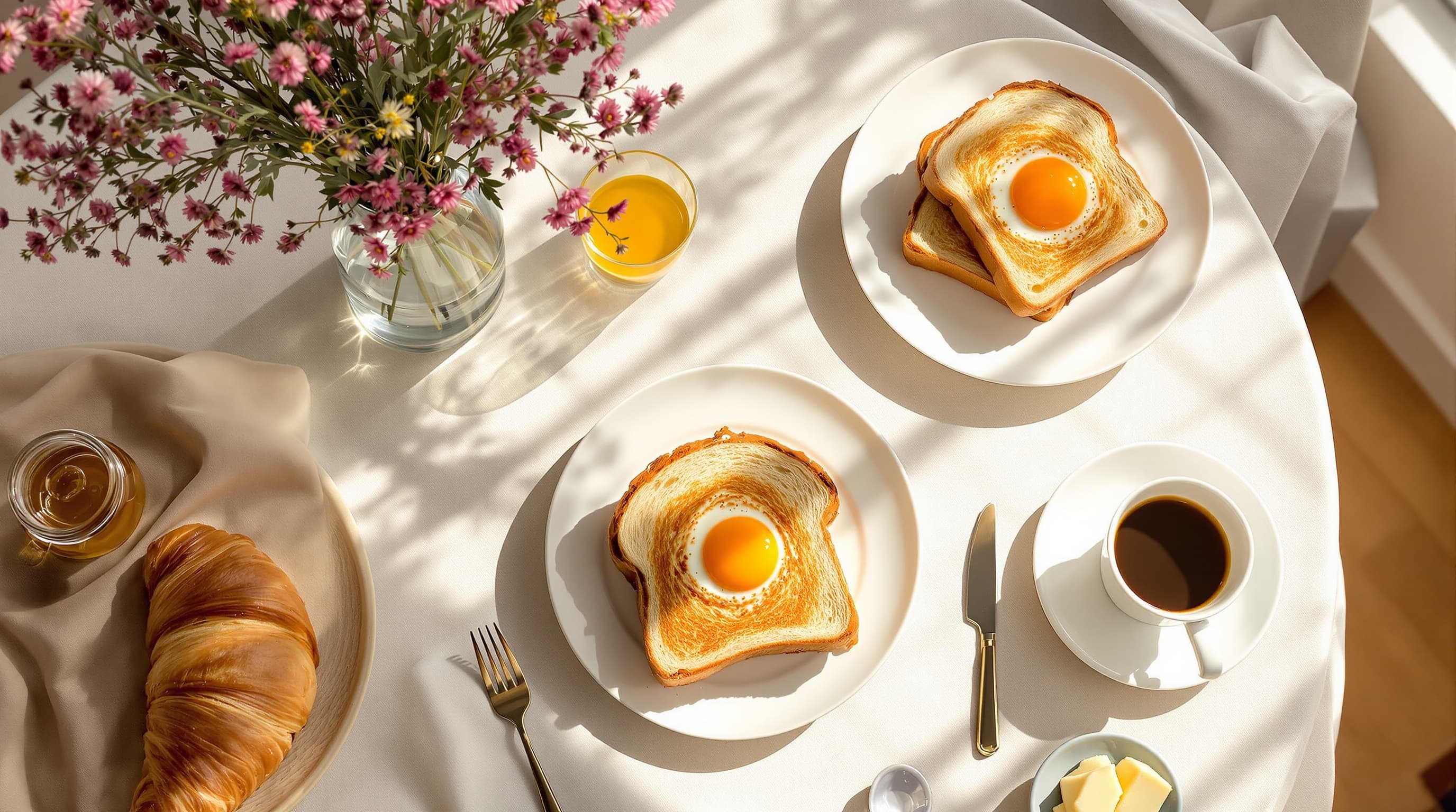 Morning breakfast table