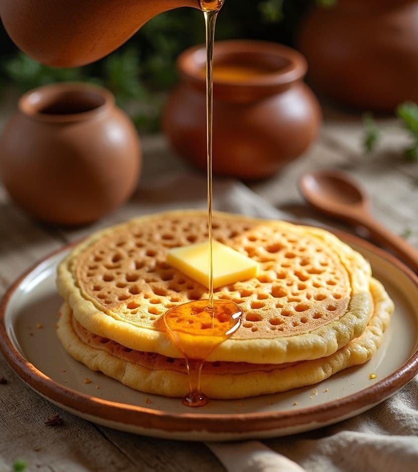 Baghrir, thousand-hole pancakes — Morocco breakfast recipe