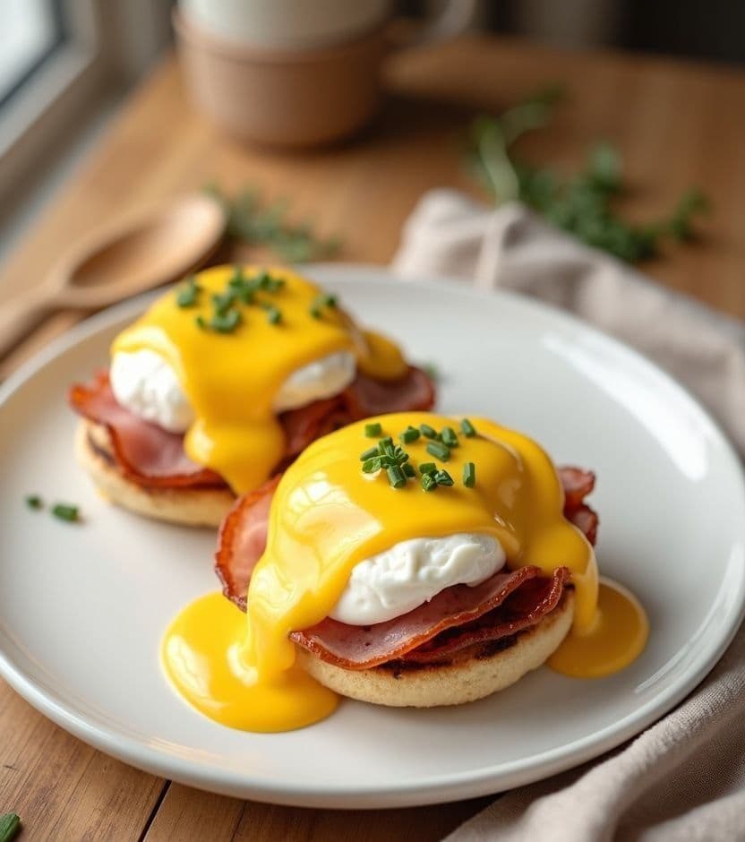 Eggs Benedict, classic hollandaise — USA breakfast recipe