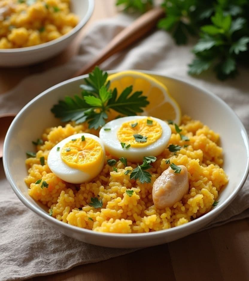 Kedgeree, smoked haddock & egg โ United Kingdom breakfast recipe