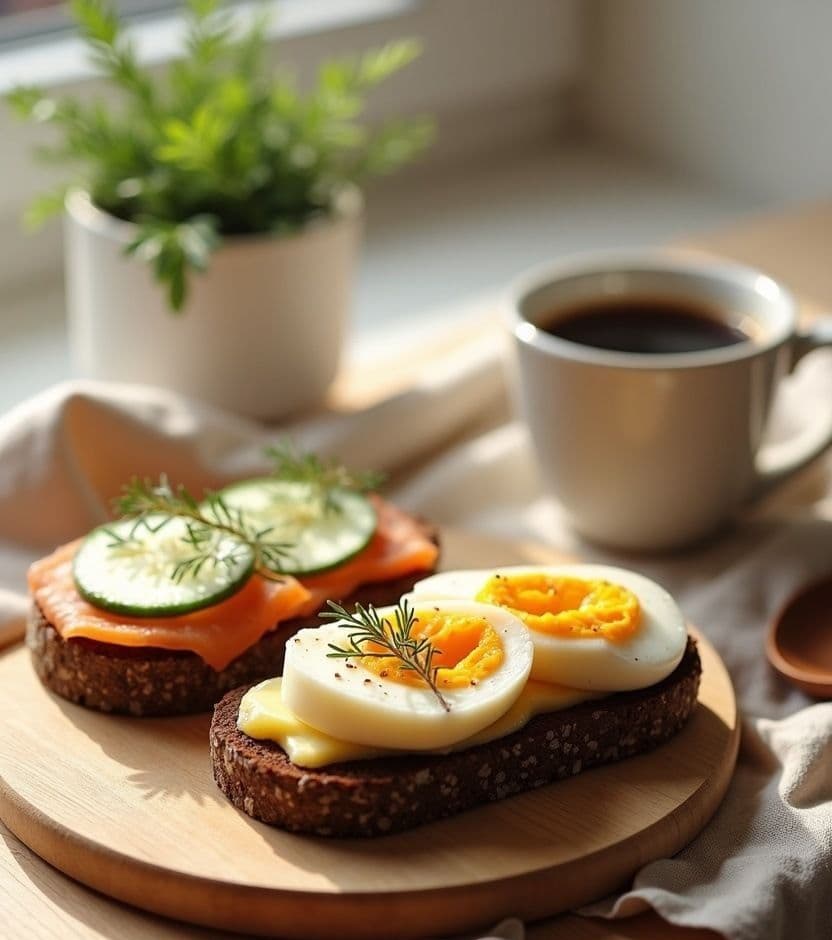 Smörgås, open Swedish sandwich.