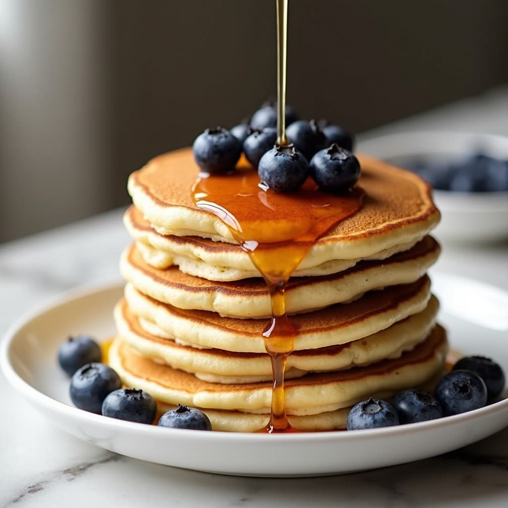 Wild blueberry pancakes.