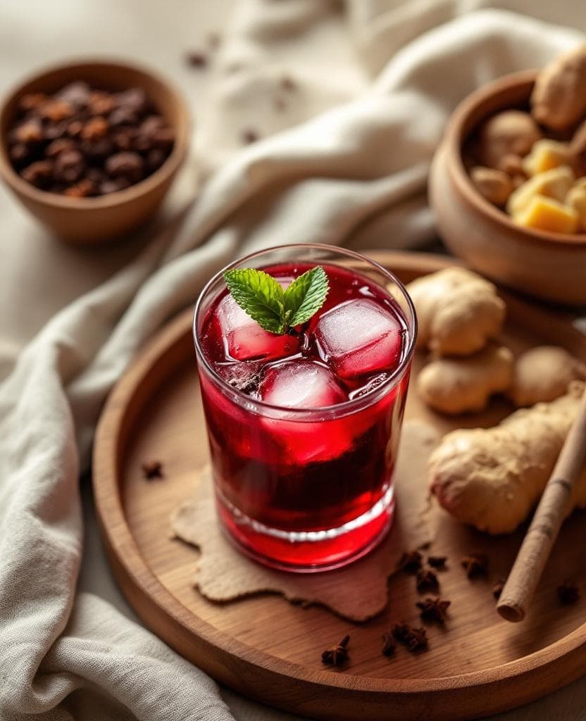 Zobo, chilled hibiscus drink — Nigeria breakfast recipe